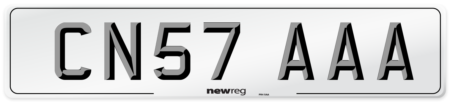 CN57 AAA Number Plate from New Reg